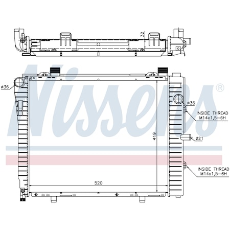 Nissen Nissens Radiator, 62712A 62712A